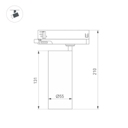 Светильник LGD-SILMA-4TR-R55-4W Warm2700 (WH, 4 deg, 230V) (Arlight, IP20 Металл, 5 лет) 060461