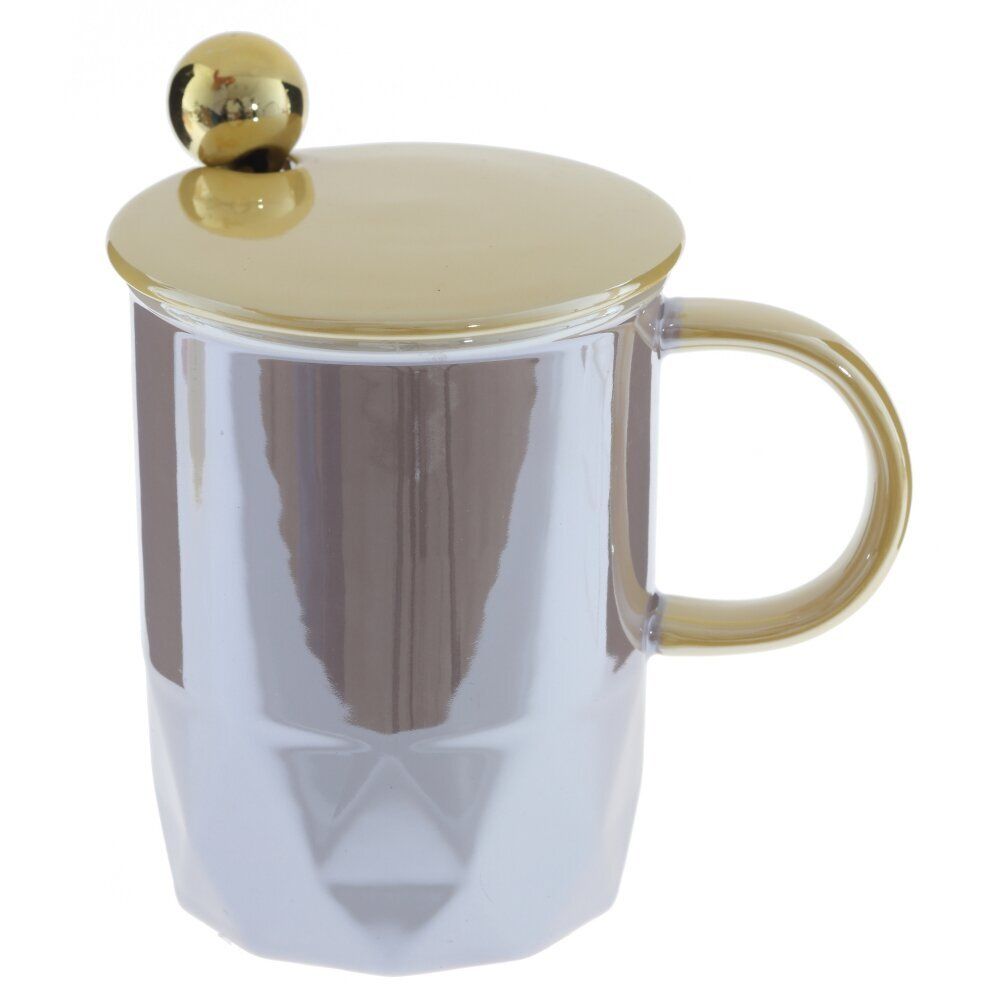 GAEM Кружка с крышкой и ложкой, 360 мл, L12 W9 H13 см, 4в.