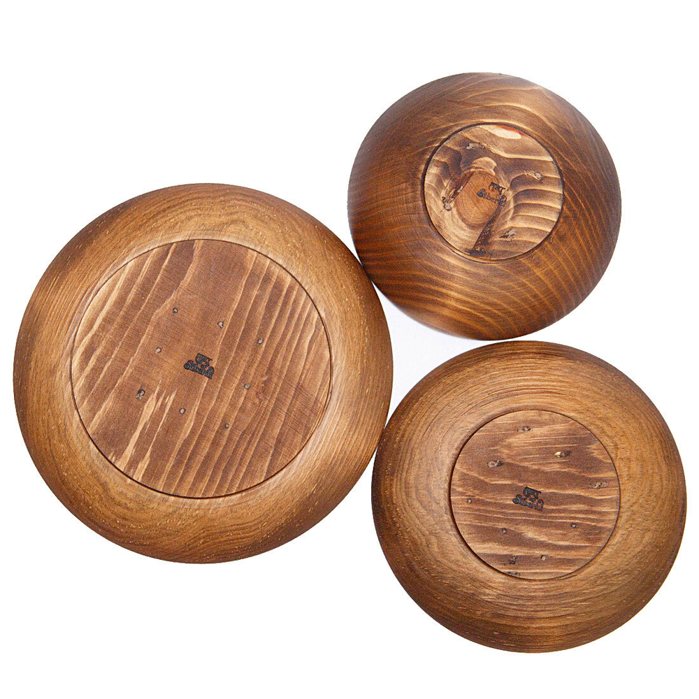 Набор обеденных деревянных тарелок Art of Siberia из сибирской пихты 3 шт. TN32