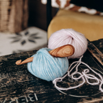 Деревянный крючок для вязания из древесины вишни 11 мм. Вязальный крючок. K157