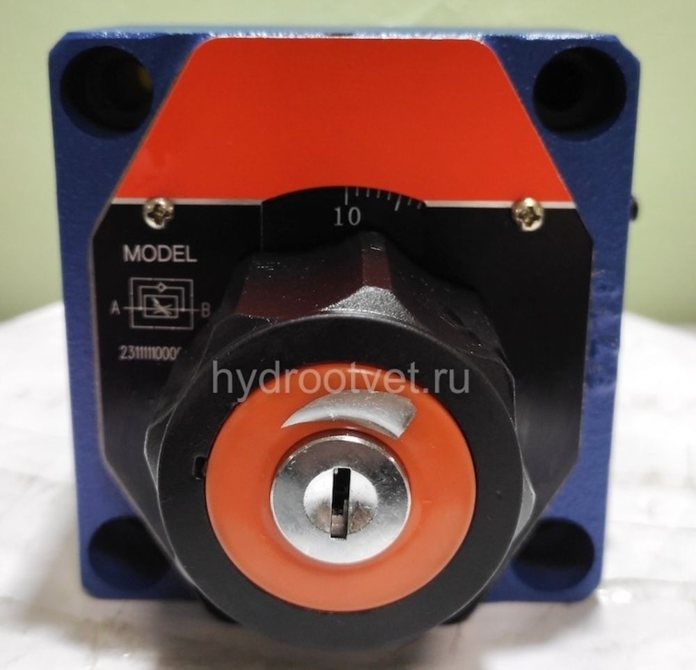 2FRM10-2X/10LB - Регулятор расхода Ду10 для монтажа на плиту, номинальный расход 10 л/мин, регулировка компенсатора - В = есть