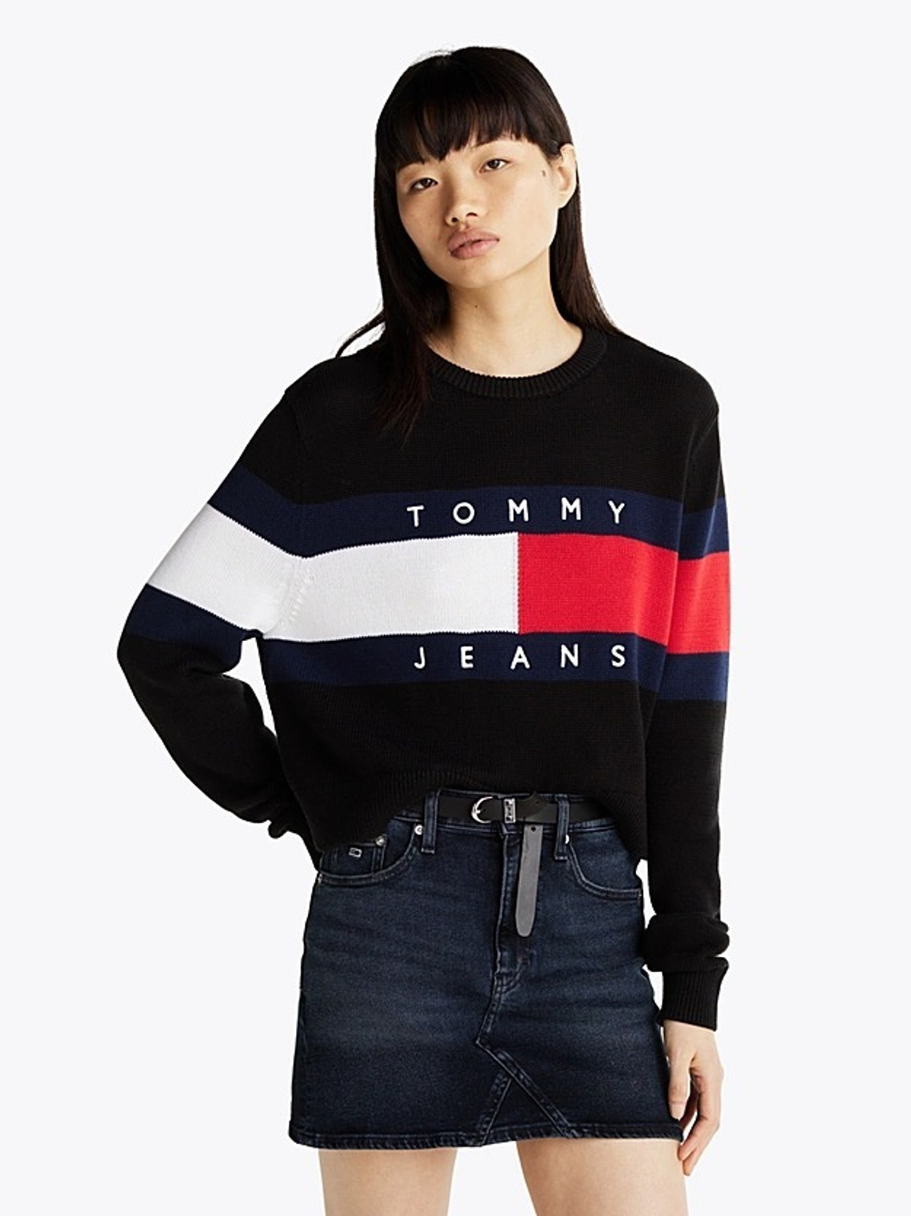 Джемпер женский TOMMY JEANS TJW CENTER FLAG SWEA