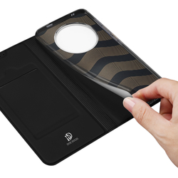 Чехол книжка из PU кожи черного цвета от Dux Ducis для Honor Magic 7, серия Skin Pro Series Case