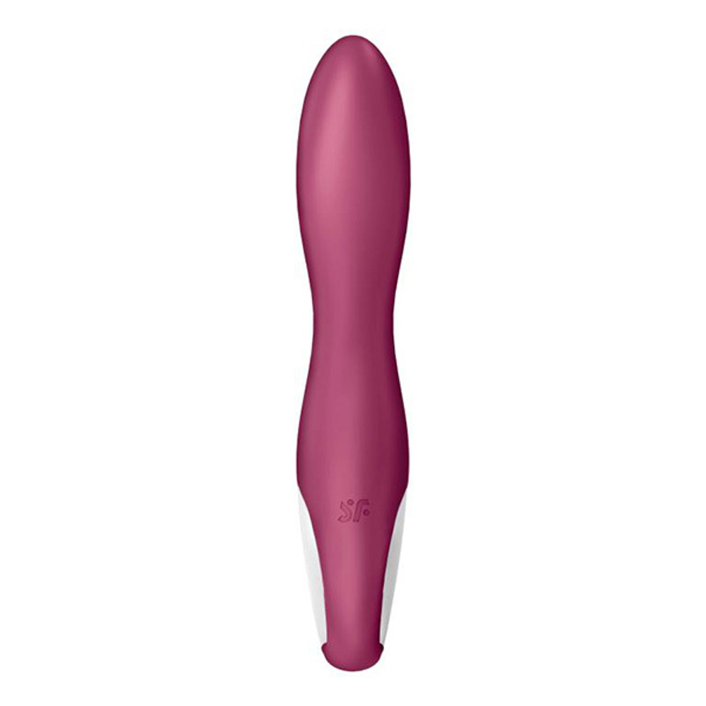 Малиновый вибратор-кролик с функцией нагрева 20,5см Satisfyer Heated Affair