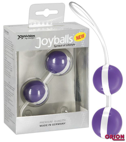 Фиолетово-белые вагинальные шарики Joyballs Bicolored