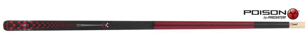 Кий Poison VX⁵ Jump-Break Red GTX™ Grip 3PC Пул 19oz