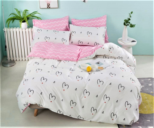2-спальное постельное белье из сатина Влюбленность