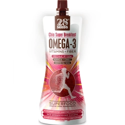 Супер-завтрак Чиа ОМЕГА-3 «Лесные ягоды» 220 г 28SEEDS — вид спереди упаковки