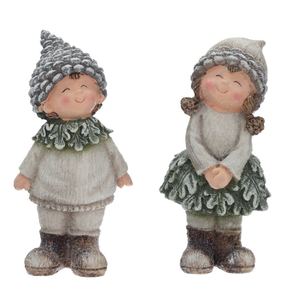 GAEM Фигурка декоративная "Мальчик/ Девочка, L9,5 W6,5 H19 см, 2в.