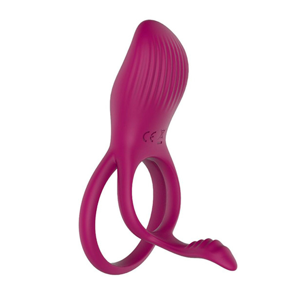 Сливовое двойное эрекционное виброкольцо 3см и 5см Anasteisha Germ AN015