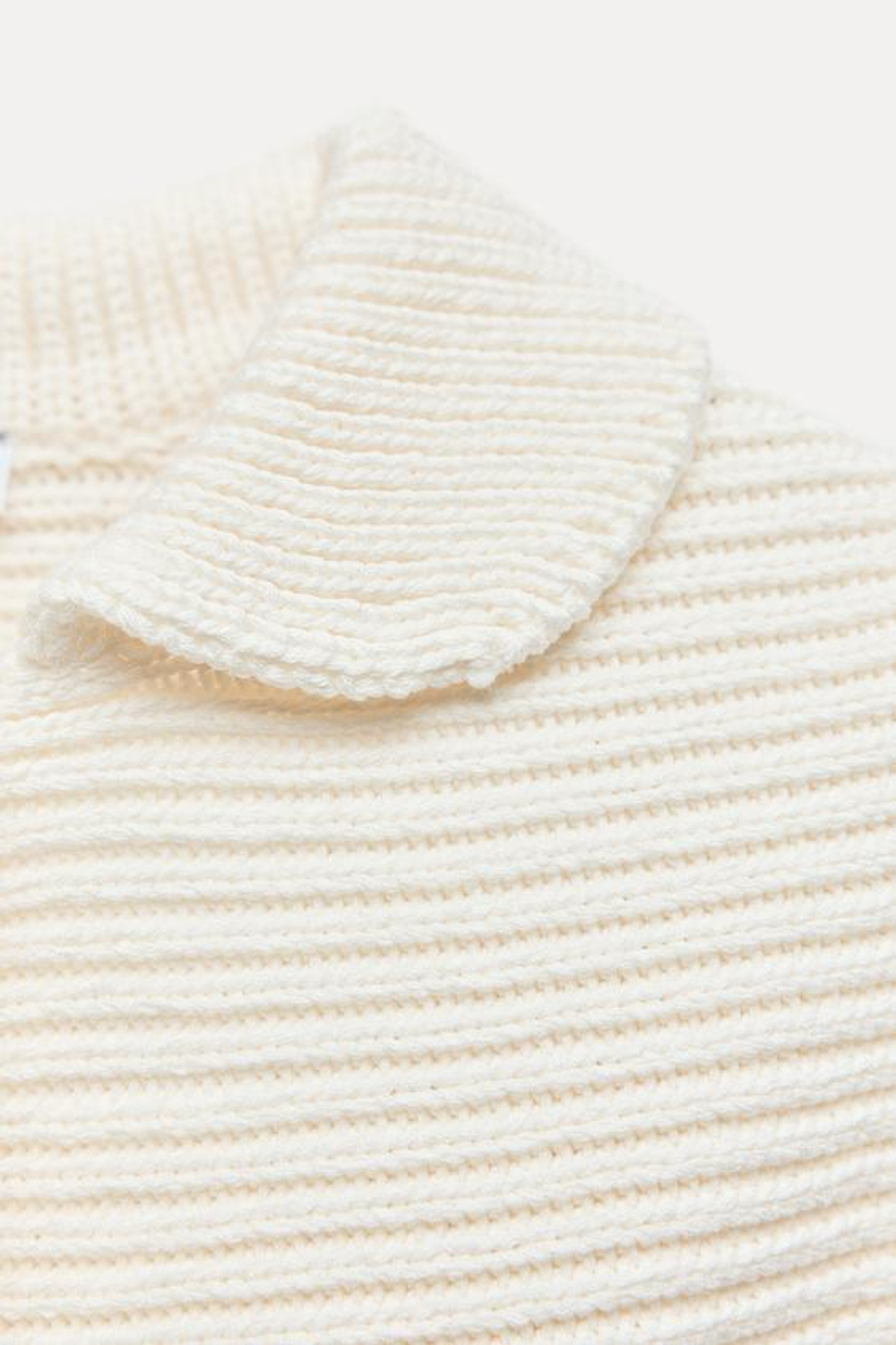 ZARA КАРДИГАН КРУПНОЙ ВЯЗКИ С КРУГЛЫМ ВОРОТНИКОМ, ЭКРЮ