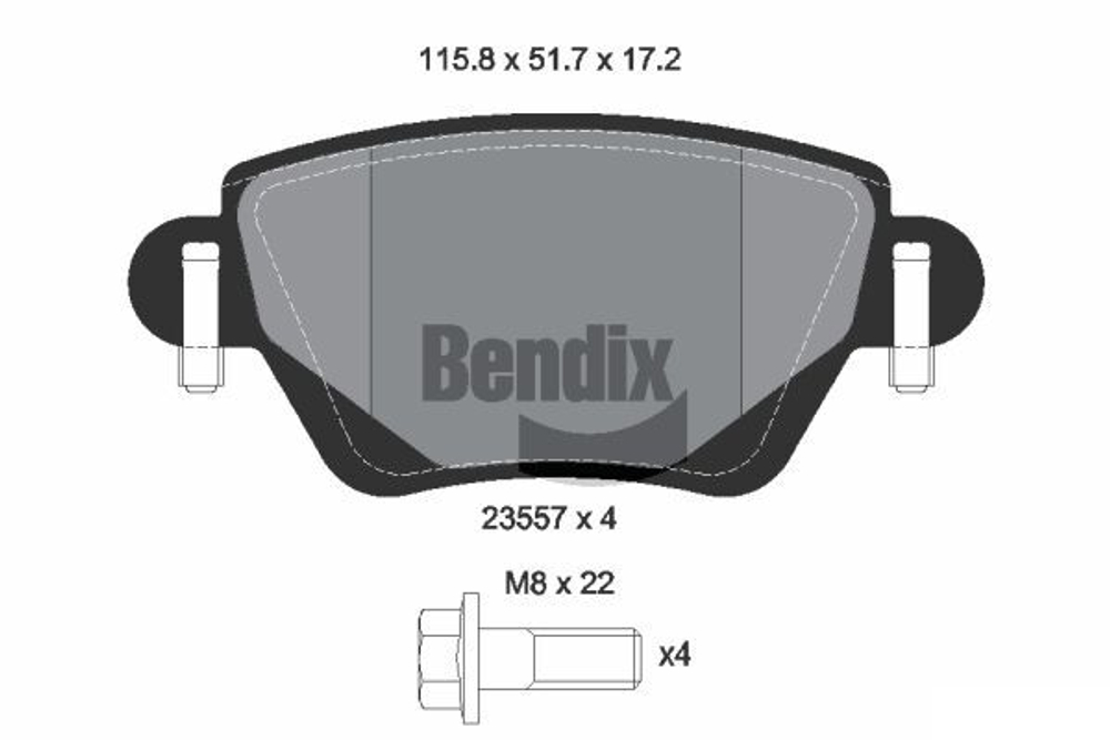 BENDIX Braking - BPD1371-BEN - Brake Pad Set, disc brake
