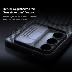 Чехол с встроенным магнитом от Nillkin для Samsung Galaxy S25 FE, серия CamShield Pro Magnetic Case (Clear version) прозрачный тонированный