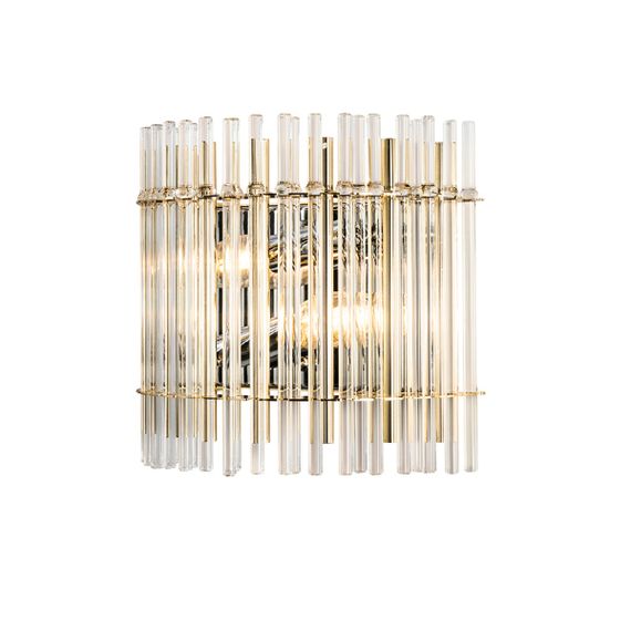 Настенный светильник Crystal Lux Aurelio AP2 Gold+Chrome/Transparent