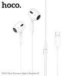 Наушники с микрофоном HOCO M111 Max Lightning (белый) работают без Bluetooth