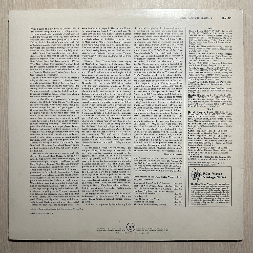 Сборник The Panassie Sessions (Германия 1967г.)