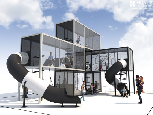 Игровой комплекс СТРОЙКА-ЛАБИРИНТ