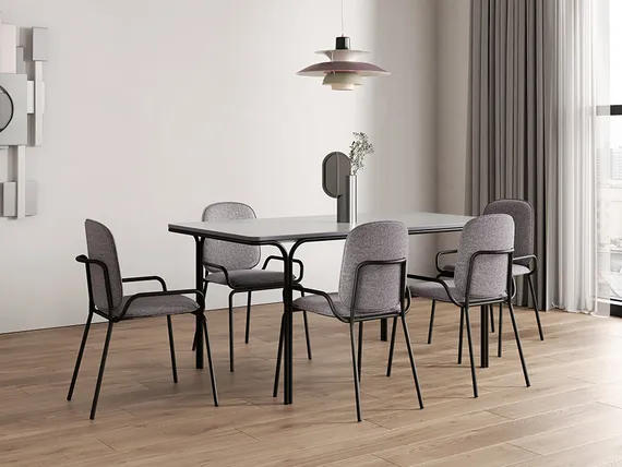 Стул Ror, Double Frame, серая рогожка