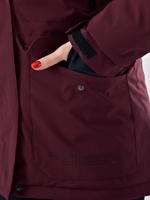 Женская удлиненная демисезонная куртка-парка Azimuth В 123/22923_131 Бордовый
