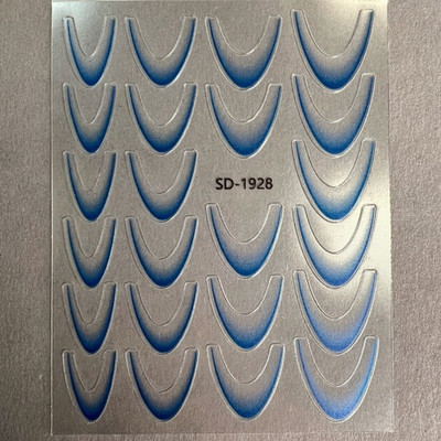 Zoo nail Наклейки Френч голубой 1928