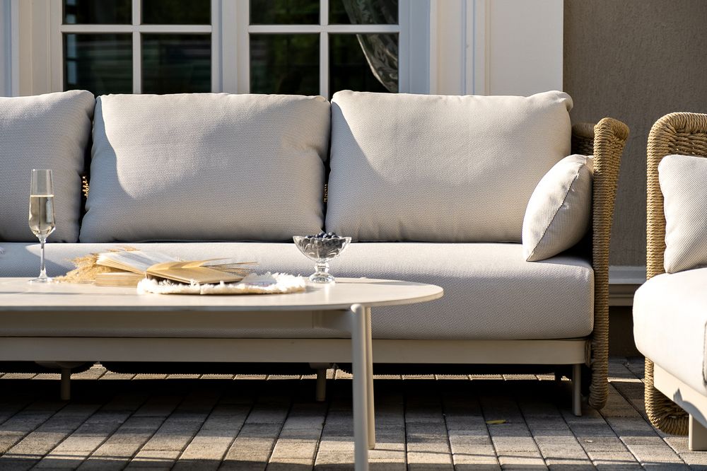 "Аликанте" лаунж-зона из искусственного ротанга, цвет соломенный