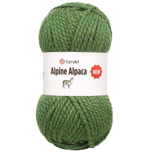 Пряжа YarnArt (ЯрнАрт) Alpine Alpaca New / уп.3 мот. по 150 г, 120 м, 1449 зеленый