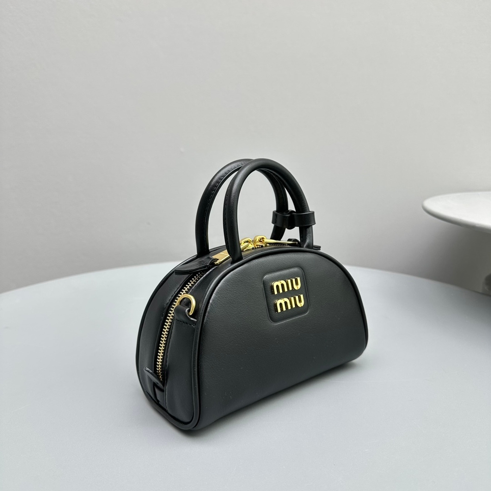 Miu Miu Leather Top Handle Bag 18 cm