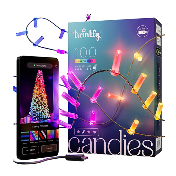 Умная гирлянда Twinkly Candies Candles RGB 100 (TWKC100RGB-G)