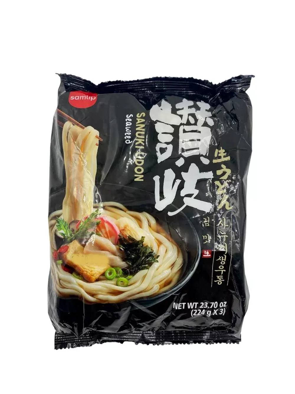 Корейский удон  с морской капустой( 3  порции)