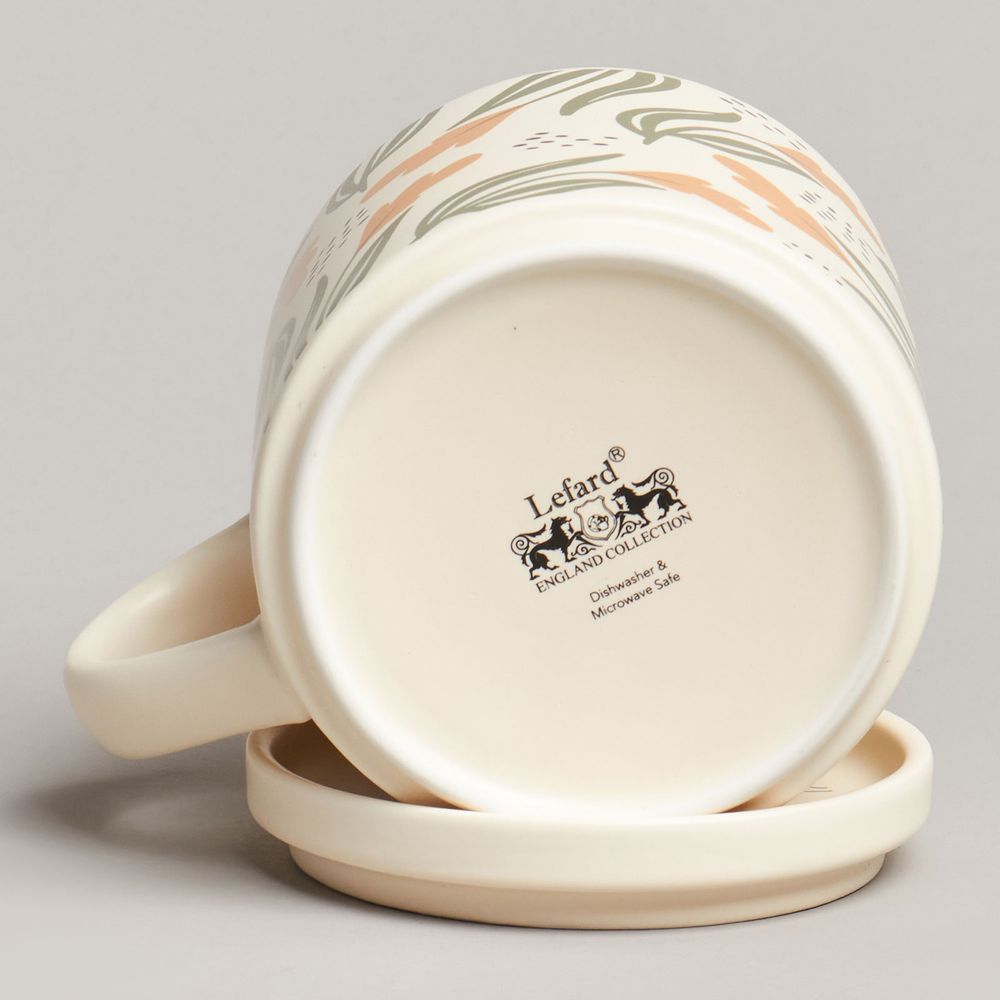 КРУЖКА С КРЫШКОЙ LEFARD FLOWERS 390МЛ. (КОР=24ШТ.)