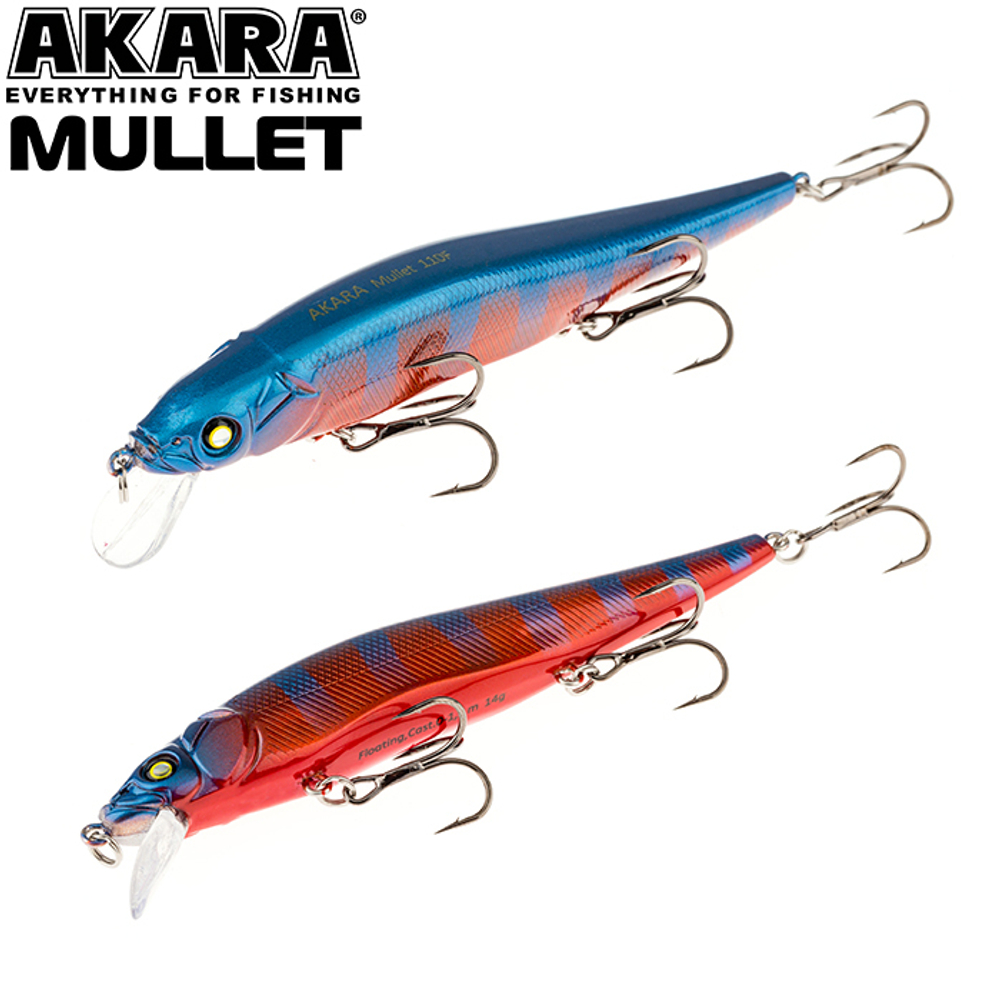 Воблер Akara Mullet 110F 14 гр. (1/2 oz 4,3 in) A212