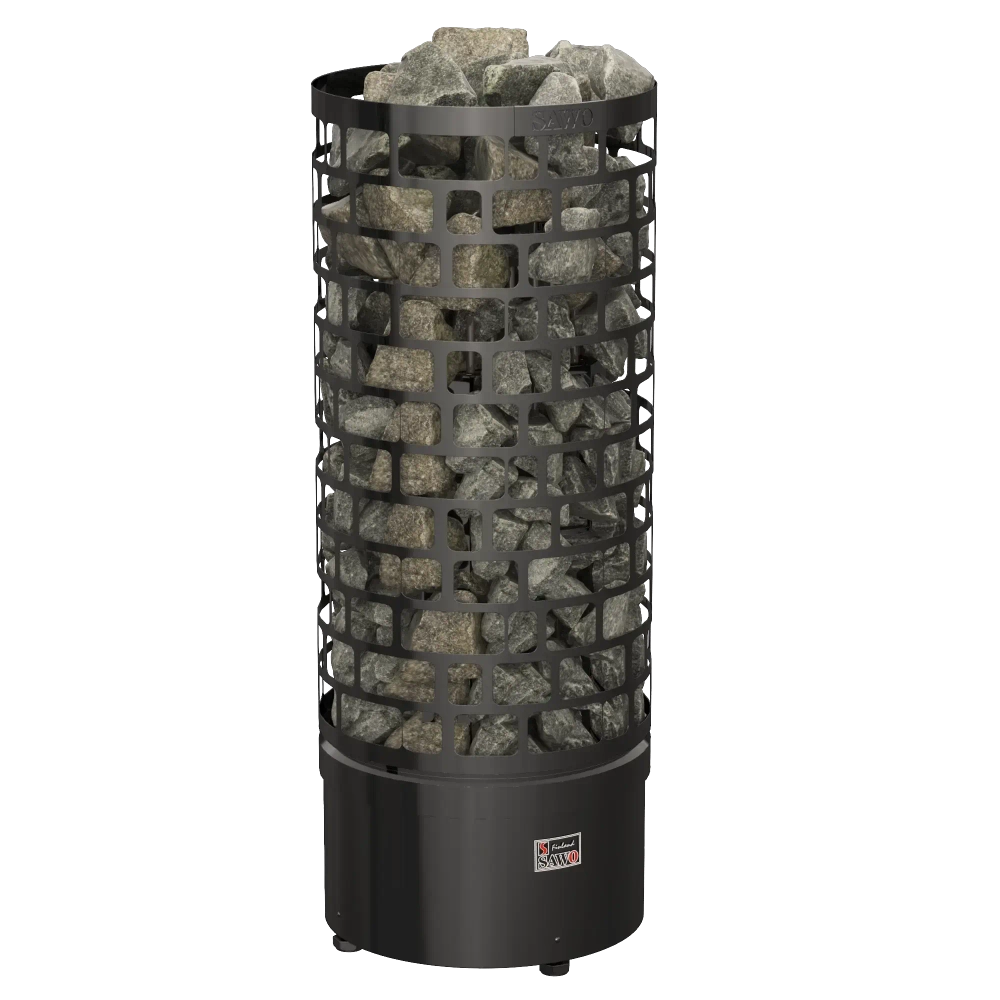 SAWO Электрическая печь Aries напольная, без пульта, без блока мощности, 15,0 кВт, черная, артикул ARI6-150NS-BL-P