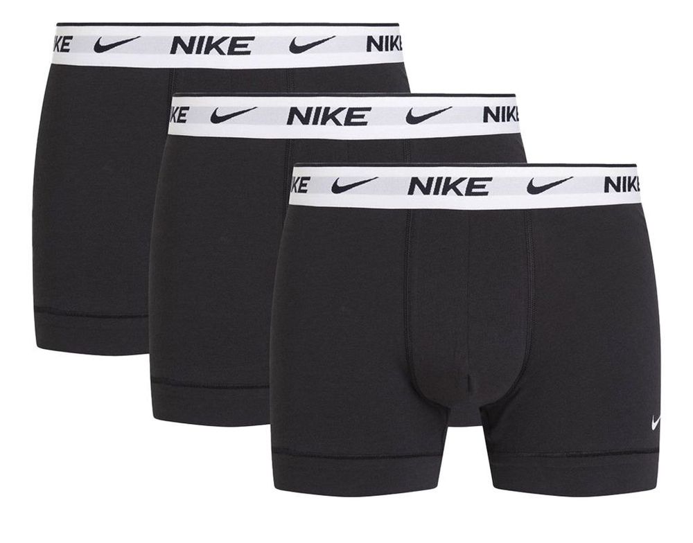 Мужские боксеры спортивные Nike Everyday Cotton Stretch Trunk 3P - black/white/white/white