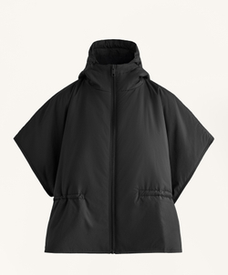 Oysho Утепленный жилет с капюшоном, черный