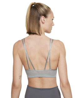 Теннисный бюстгальтер Nike New York Indy Strappy Bra W - particle grey/pure/platinum