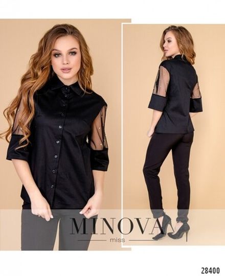 Блуза 4099-черный Minova Фото 1