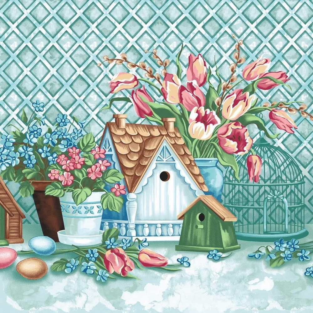 Скатерть на стол новогодняя (50*50см)-салфетка-дорожка "Еловая гирлянда" LAV ANNA LUKOSHINA