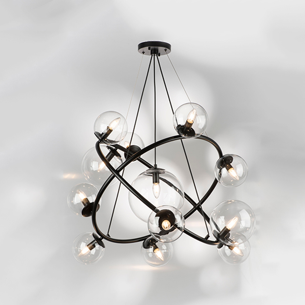 815410 Люстра CROCO 12х40W E14 ЧЕРНЫЙ МАТОВЫЙ