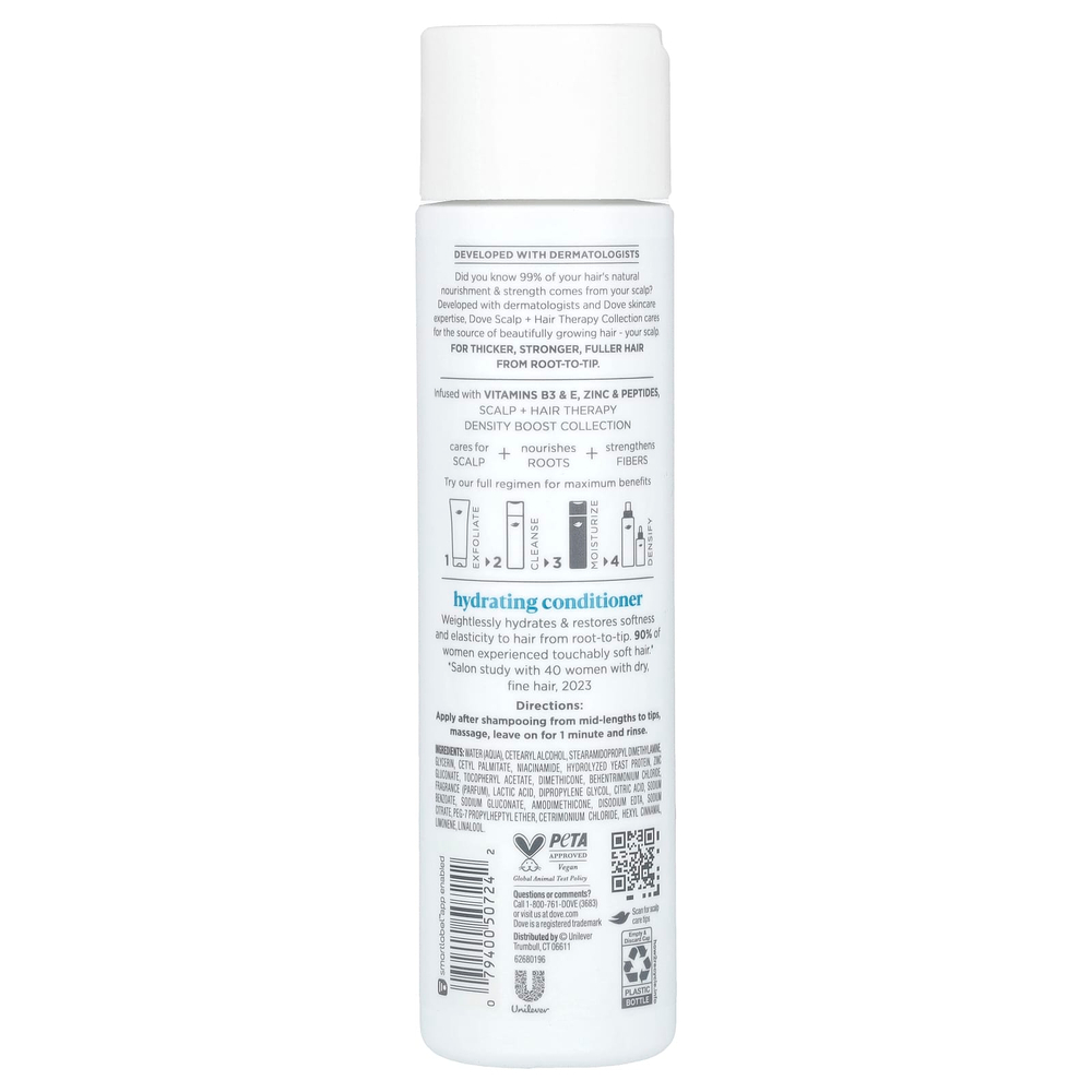 Dove, Scalp + Hair Therapy, увлажняющий кондиционер, 273 мл (9,25 жидк. унц.)