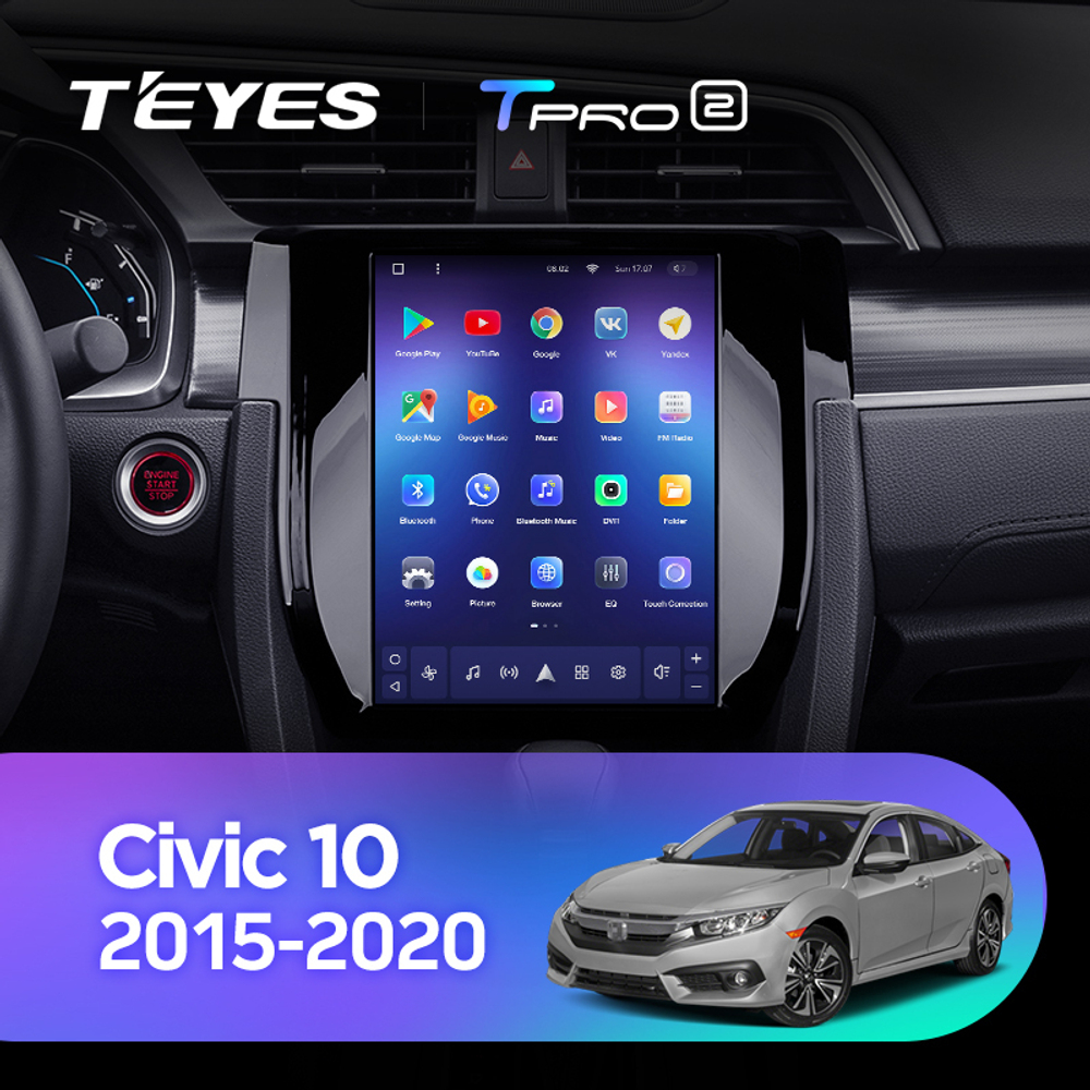 Teyes TPRO 2 9.7" для Honda Civic 2015-2020