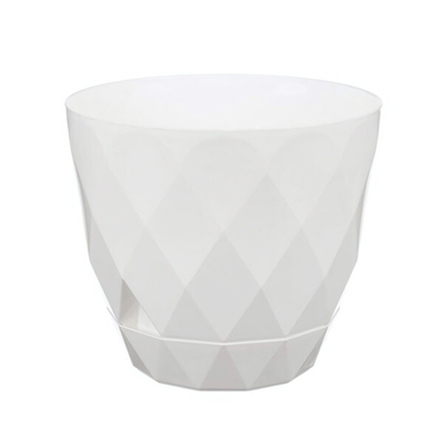 Горшок для цветов Laurel D220 мм, 4.5 л с поддоном (белый)