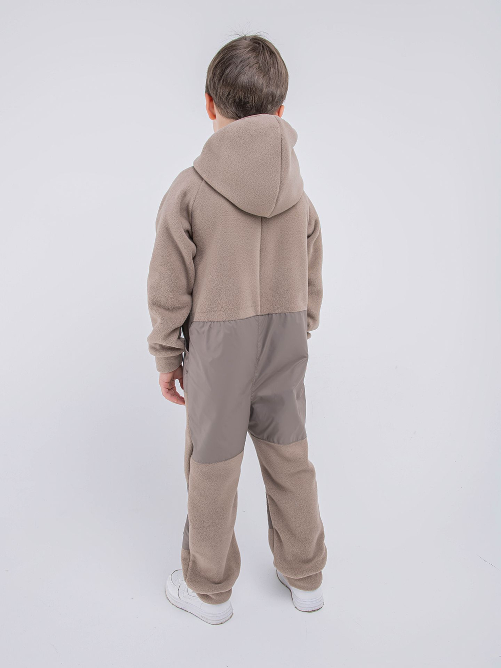 Комбинезон флисовый со вставками "Кофейный"