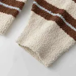 Свитер Ymkashix Soft Strips белый/кофейный