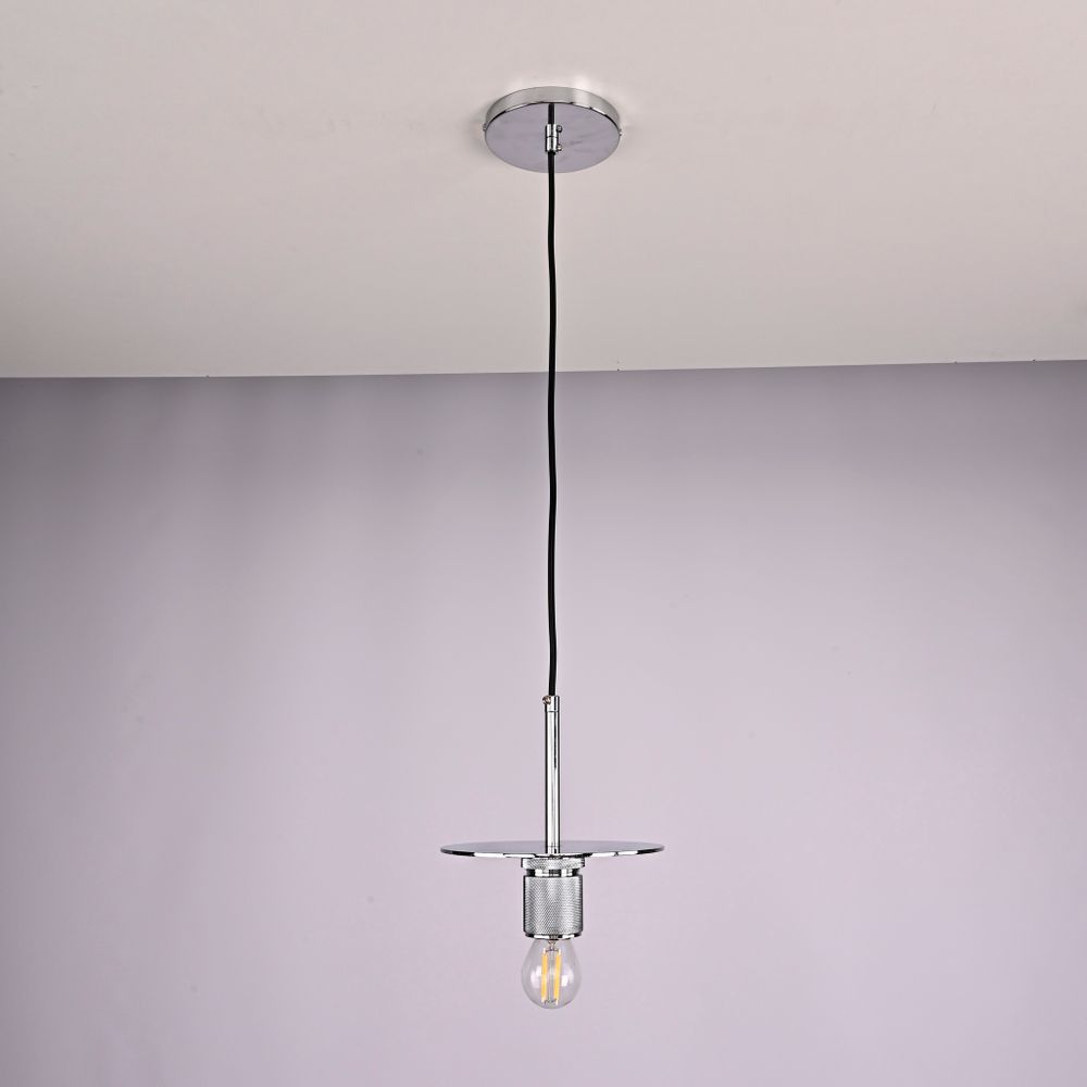 Подвесной светильник RH Utilitaire Disk Shade Pendant Silver