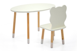 Детский стол Бельмарко Stumpa овал белый