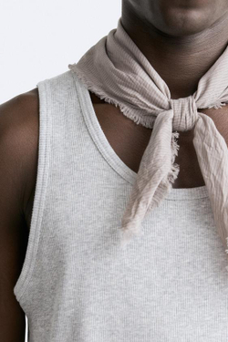 ZARA БАНДАНА В КЛЕТКУ, СЕРЫЙ