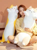 Мягкая игрушка кот батон 70 см, подушка обнимашка