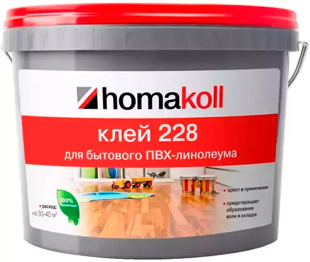 Клей для бытового линолеума водно-дисперсионный Homakoll 228 14 кг