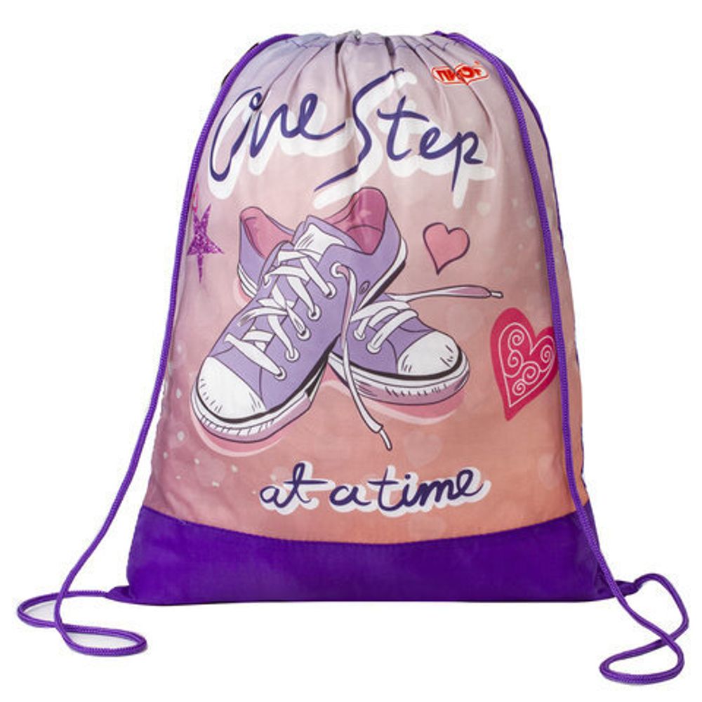 Мешок для обуви ПИФАГОР, 1 отделение, 42х34 см, "One step", 270183