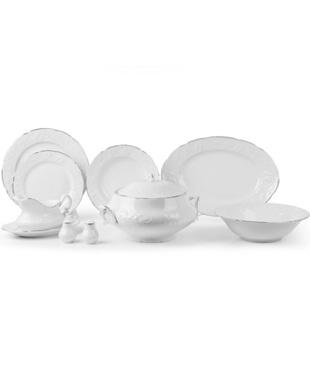 Tunisie Porcelaine Сервиз столовый 25 предметов на 6 персон Vendange Filet Platine, лиможский фарфор